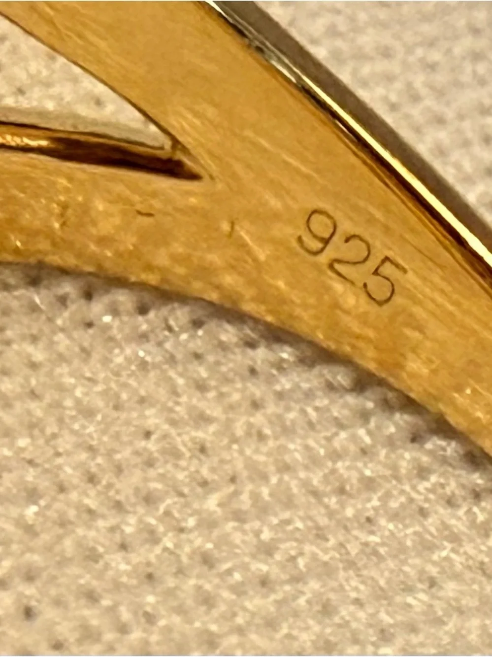 14K Gold Over Sterling Silver 0.25 CTW Diamond Ocean Coral Link Ring Sz 7